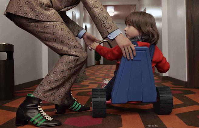 Gucci释出最新最新EXQUISITE GUCCI 形象广告，致敬电影大师Stanley Kubrick，还原许多电影名场面。（Gucci提供）