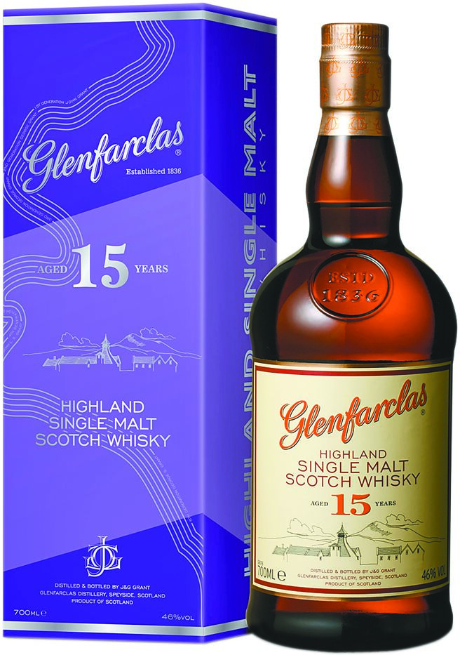 「格兰花格15年单一麦芽威士忌」有着太妃糖的甜香口感，尾韵悠长而甜美。建议售价：1,820元。图／业者提供