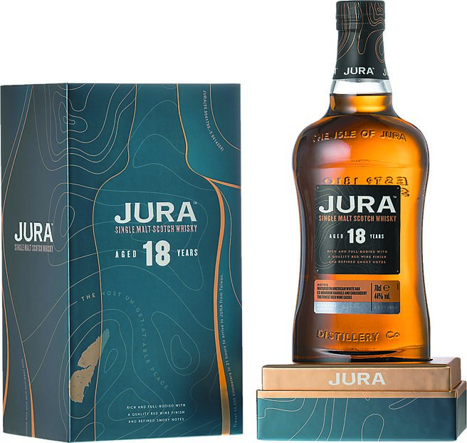 苏格兰岛屿之王「吉拉18年独献台湾特仕版」，造型大方、显示出尊荣高贵之感。建议售价：3,300元。图／业者提供