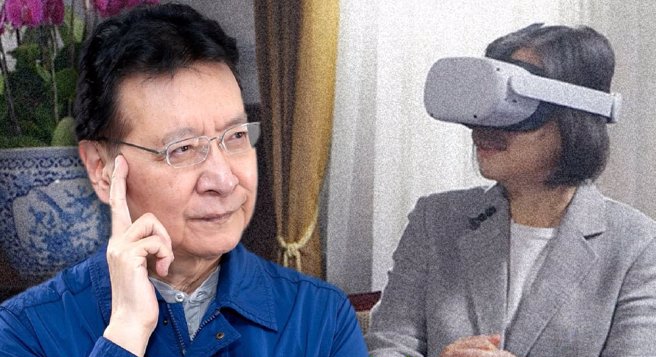 總統蔡英文（右）、中廣董事長趙少康（左）。（圖／取自趙少康臉書）