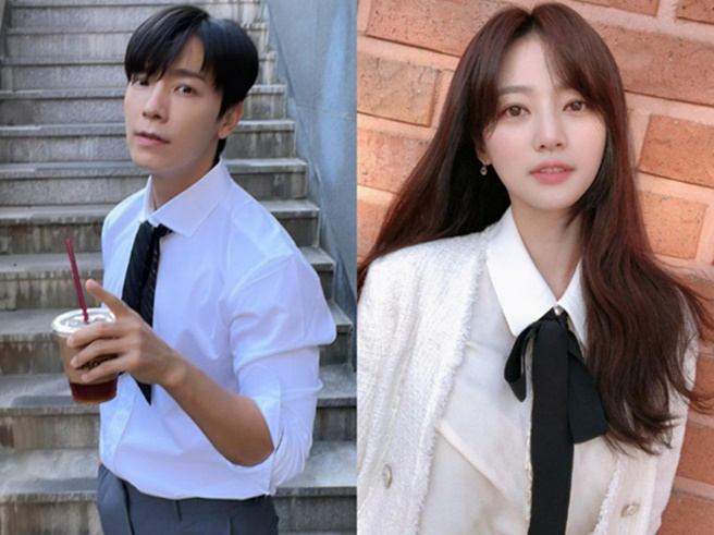 李东海、宋昰昀正在拍摄浪漫喜剧《哦！英心》。（图/摄取自leedonghae、hayoonsong1202 IG）