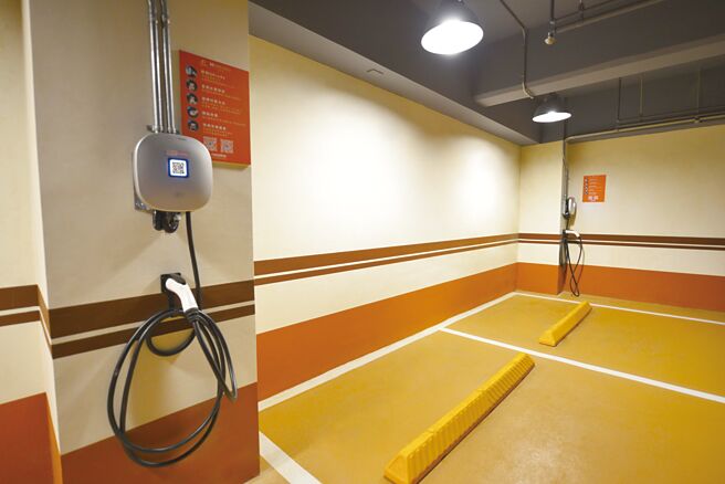 和家国际为中悦栢轩安装Noodoe智慧充电桩。图／业者提供