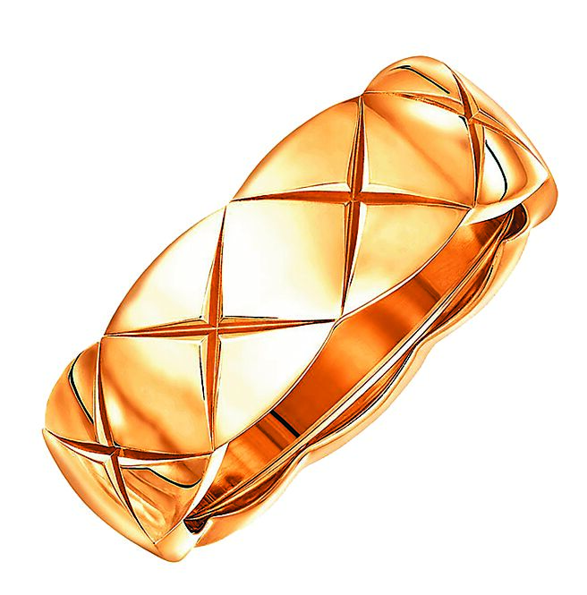 香奈兒COCO CRUSH小型K金戒指，8萬3000元。（CHANEL提供）