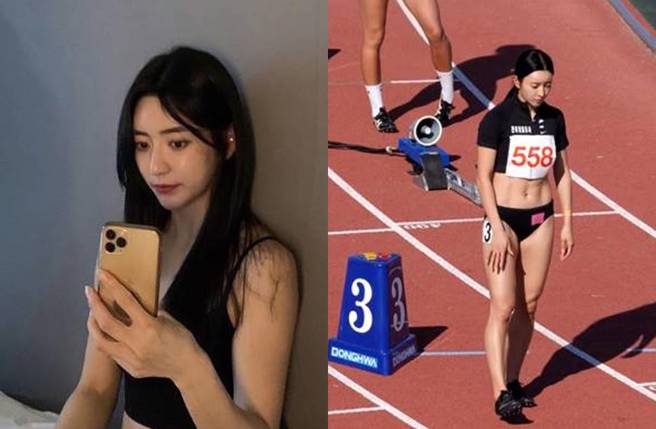 金智恩是田径运动员。(图／取自金智恩IG、SPHiNX YouTube)
