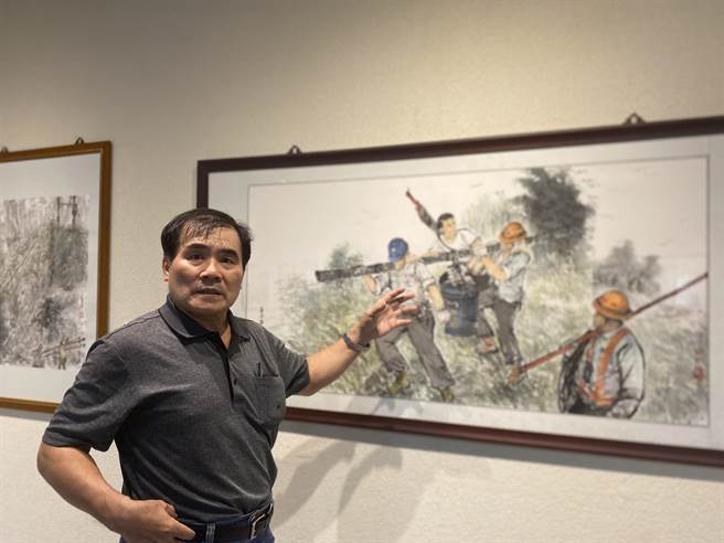 李升茂28日将于归仁文化中心办个展「牵线心、人间情」。(曹婷婷摄)