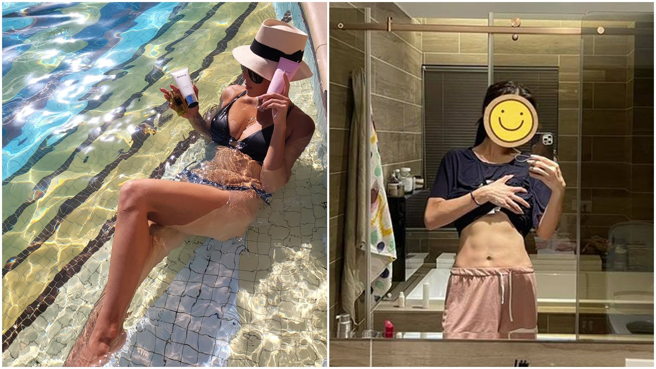 小祯半年甩肉41公斤后一直维持完美比例好身材。（图/胡小祯脸书）