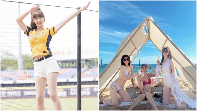 短今与两位好友去澎湖旅游，晒美照让网友暴动。(图/短今 IG)