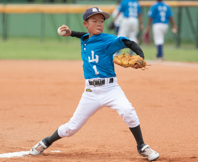 龟山先发投手谢承浚5.2局好投。（台湾世界少棒联盟）