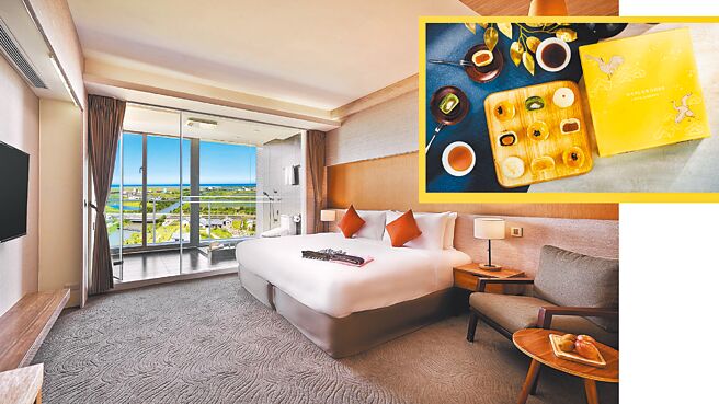 宜兰绿舞国际饭店申办会员送34,660元一泊二食住宿券，另外「中秋鹤月」住房专案，每房赠「鹤月」中秋礼盒乙盒。图／宜兰绿舞观光饭店提供