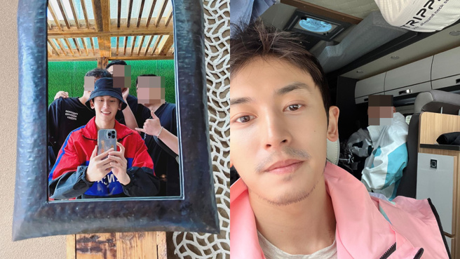 张哲瀚PO出一脸憔悴的近照。(图/张哲瀚 IG)