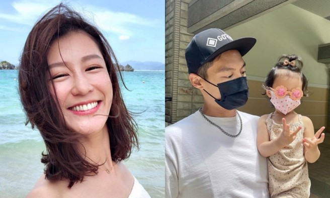 赵孟姿日前发文称2岁女儿喊许孟哲「老公」，萌化不少网友。（图/chaochao1011 IG）