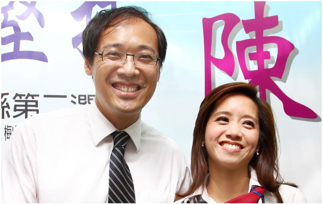 杨伟中生前支持老婆陈以真从政。（图／中时资料照）