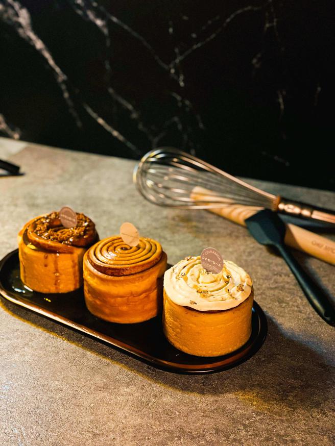 city’super贩售网红甜点名店「Sugar Miss肉桂卷礼盒」，3颗原价480元，特价399元。（city’super提供）