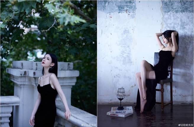 哈妮克孜性感撩人又不失异域风情的美。（图／取材自哈妮克孜微博）