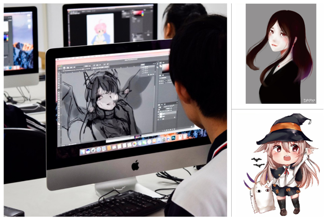 市府整合企业及大学资源，提供优良的技职教育环境。图为大明高中多媒体动画科。(图/台中市政府提供)