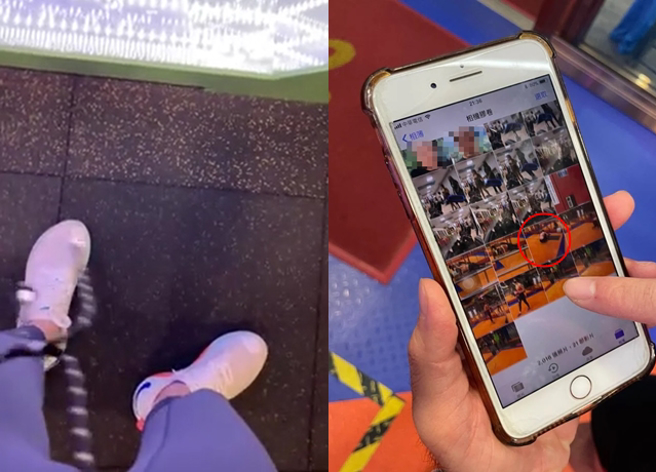 正妹在健身房遭偷拍后，赶紧去请工作人员帮忙处理，并从偷拍男手机「删除纪录」发现多张偷拍照。（翻摄自Dcard）