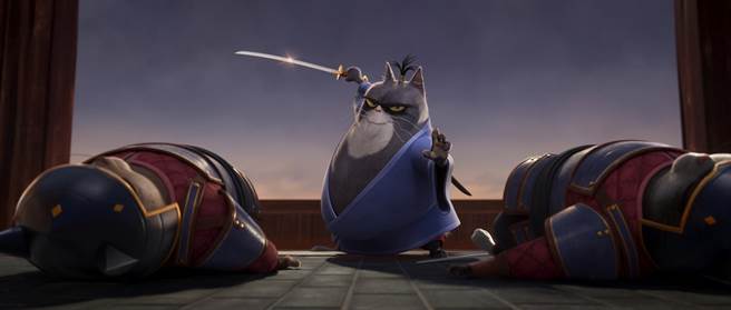 山繆傑克森獻聲傳奇貓武士「金寶」。（車庫娛樂提供）