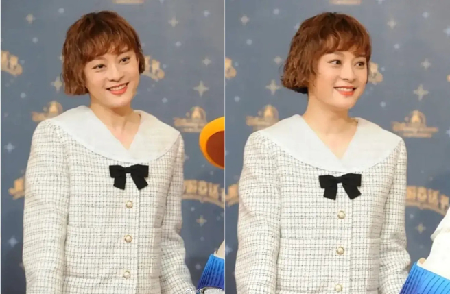 孙俪似乎有些变胖。（图／微博）