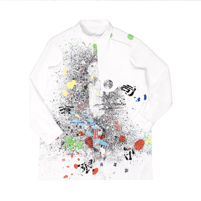 INF 21AW 前挡片Grunge印花衬衫，7200元。（INF提供）