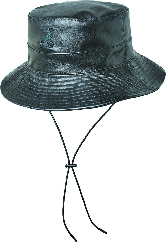 新光三越KANGOL FAU X LEATHER渔夫帽－黑色，原价2880元，特价2280元。（新光三越提供）