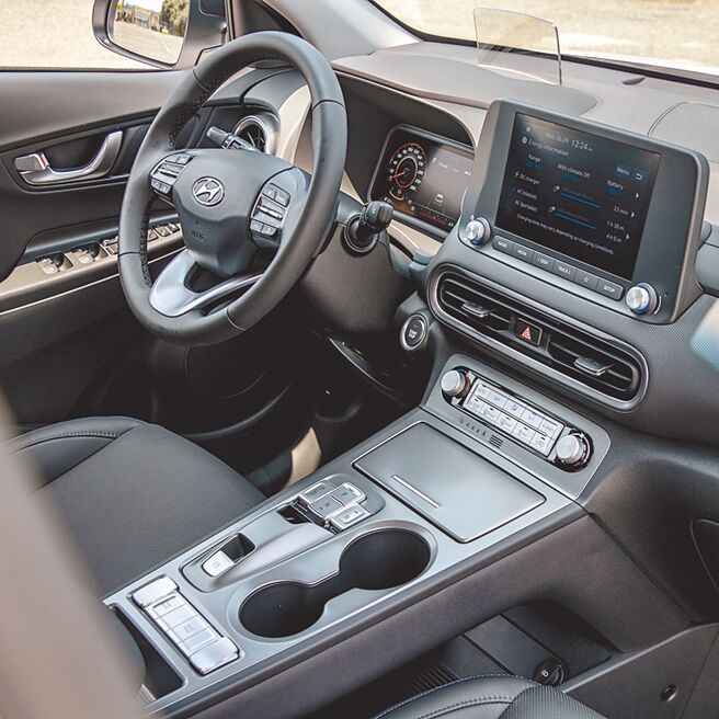 KONA Electric仪表控台。（陈大任摄）