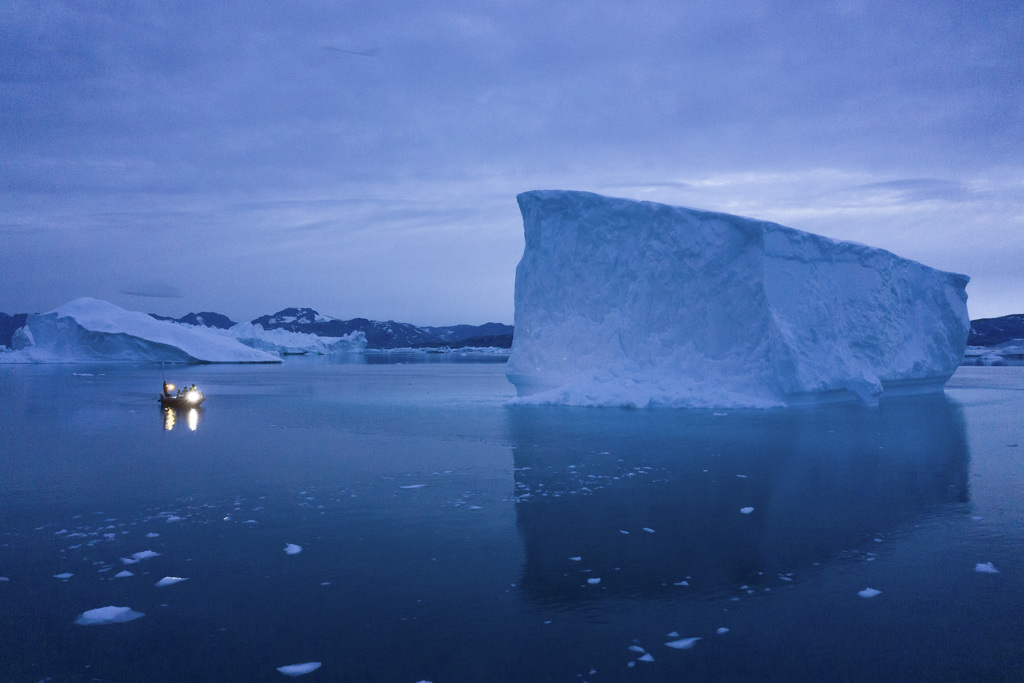 格陵兰冰层的「殭尸冰」（zombie ice）随着降雪量逐年锐减。图/美联社(photo:ChinaTimes)
