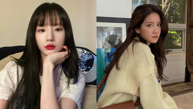 「宇宙少女」雪娥、EXY惊传在跑行程时发生车祸。（图／IG@seola_s、exy_s2）