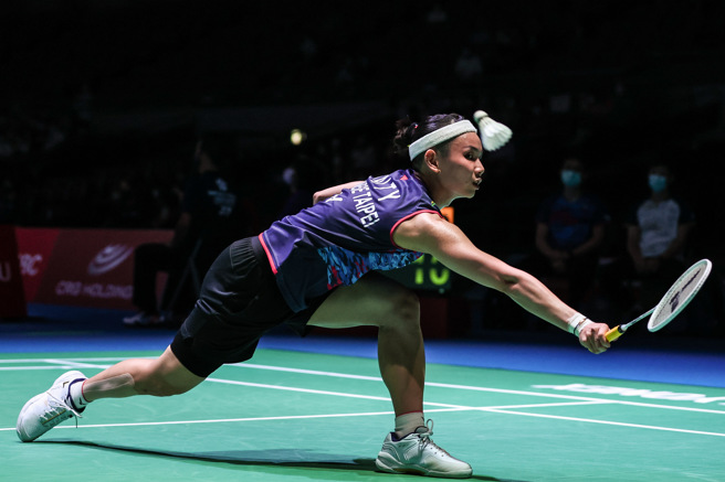 戴资颖奋力回击。（Badminton Photo提供）