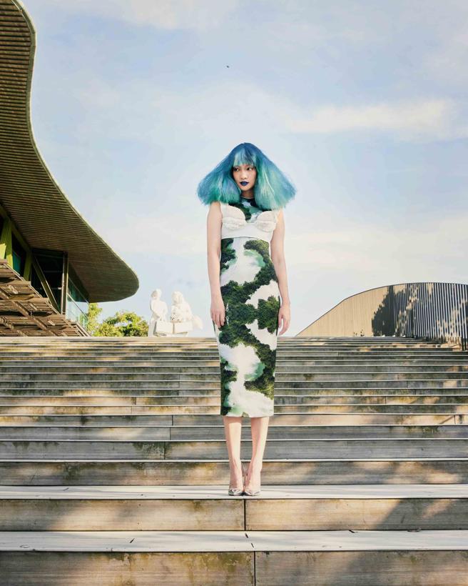 AUSTIN.W新作「虛實玩心.看見齊柏林」系列作品「烏山頭水庫」（AUSTIN.W提供）