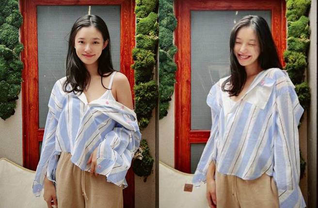 林允晒素顏真面目。(图／取自林允微博)