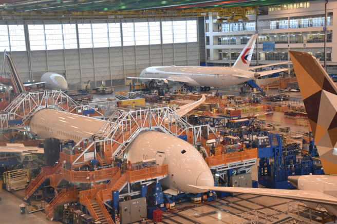 波音在南卡罗来纳州的工厂。（资料照片，陈佑诚摄）