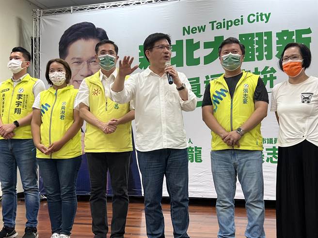 林佳龙参加议员参选人张志豪举办的座谈会。（李奇叡摄）