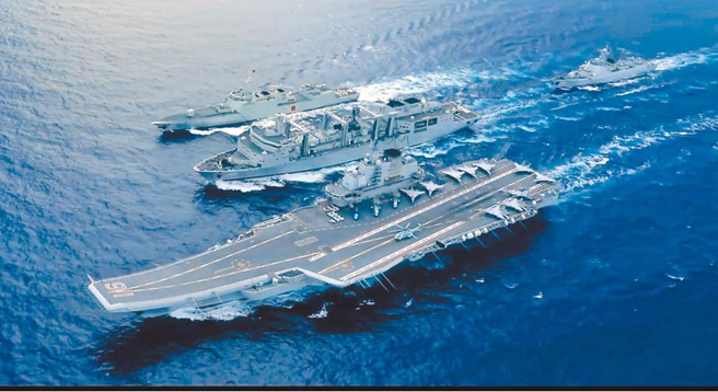 中共首艘航母辽寧号是购自苏联解体后的乌克兰， 是中共获取苏联解体后军事技术外流红利的最佳事证之一。（图／新华社）