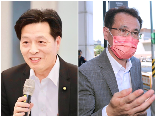 前民進黨立委郭正亮透露，看過鄭寶清（左圖）和鄭運鵬（右圖）的民調。（合成圖／鄭寶清臉書、中時資料照）