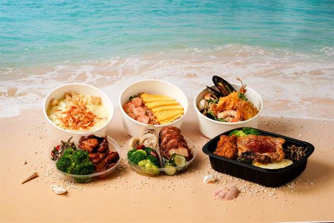 新竹喜来登三大餐厅配合「外岛美食节」推出期间限定的六岛外带餐盒。（新竹喜来登提供／罗浚滨新竹传真）