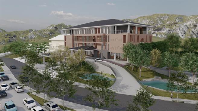 台中市东势区第一公墓新建纳骨塔模拟图。（台中市府提供／陈淑娥台中传真）