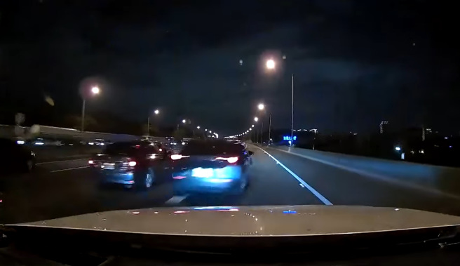 驾驶国道上遭「高速剪车」差点两车擦撞，他不禁大骂别上路害人。（翻摄自脸书爆废公社）