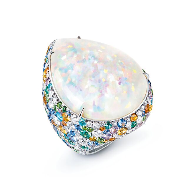 丽晶精品全球唯一Boucheron高级珠宝系列Illusion主题戒指，约730万元。（丽晶精品提供）