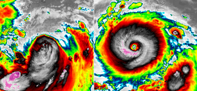 轩岚诺暴风圈庞大，7级风暴风半径近300公里。（翻摄气象应用推广基金会）