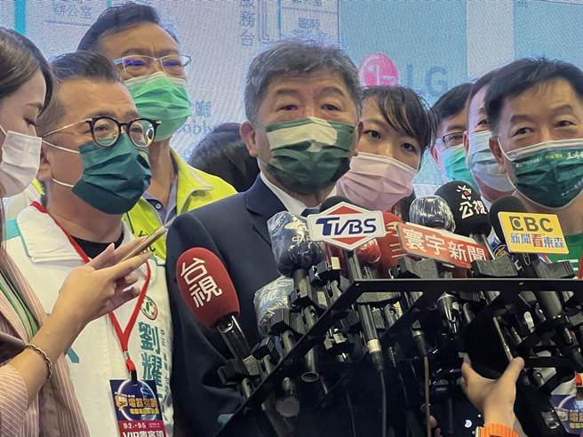 陈时中今上午出席台北3C电脑电玩电器空调影音展受访。（陈薏云摄）