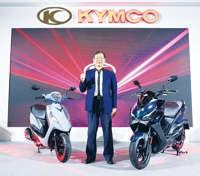 光阳1日一口气发表多款重量级新车，光阳执行长柯俊斌矢言重返市场第一目标。图／业者提供