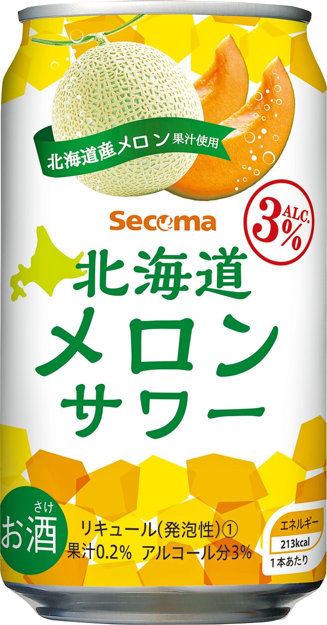 SECOMA北海道哈密瓜沙瓦調酒，89元。（7-11提供）（飲酒過量 有礙健康）