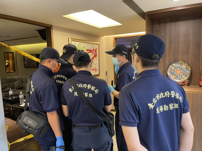 大安分局全面封锁案发现场勘察採证。(林郁平/翻摄)