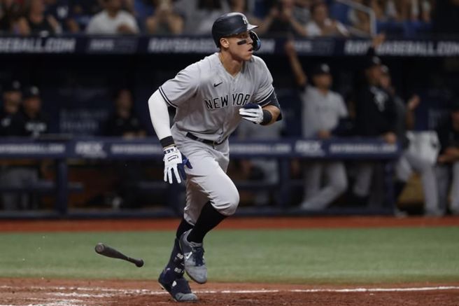 洋基贾吉轰出第52支全垒打。（美联社）