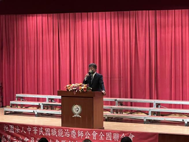 民进党台北市长参选人陈时中4日出席职能治疗师全联会创会20周年纪念学术研讨会。（黄婉婷摄）