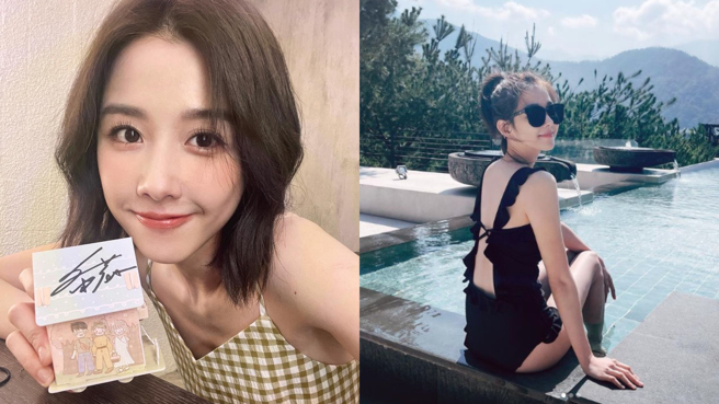 邵雨薇近日前往海外小岛度假，罕见晒出火辣泳装照。（图／IG@1989ivyshao）