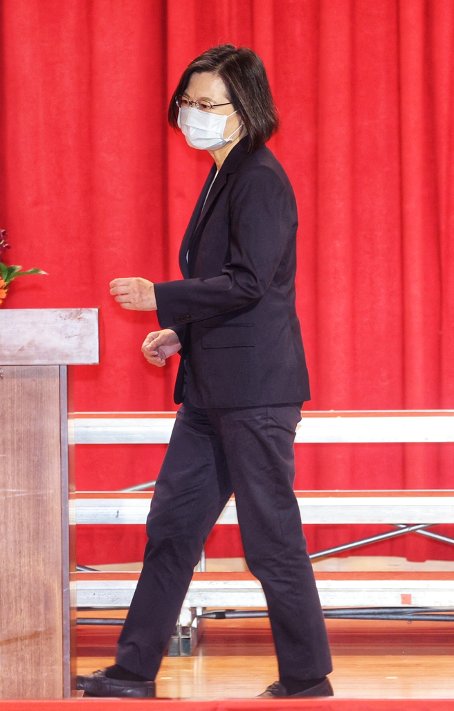 蔡英文总统4日出席职能治疗师全国联合会2022年创会20周年庆祝大会暨会员代表大会。（黄世麒摄）