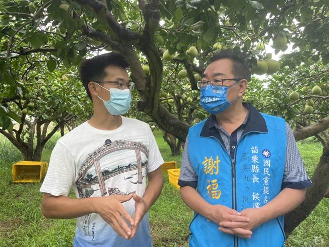 谢福弘今天盼成立「苗栗农产加工平台」。（谢福弘竞选团队提供／李京升苗栗传真）