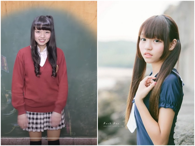 乡民在PTT贴上林襄以前的影像，酸她是二度发育。（图／PTT）