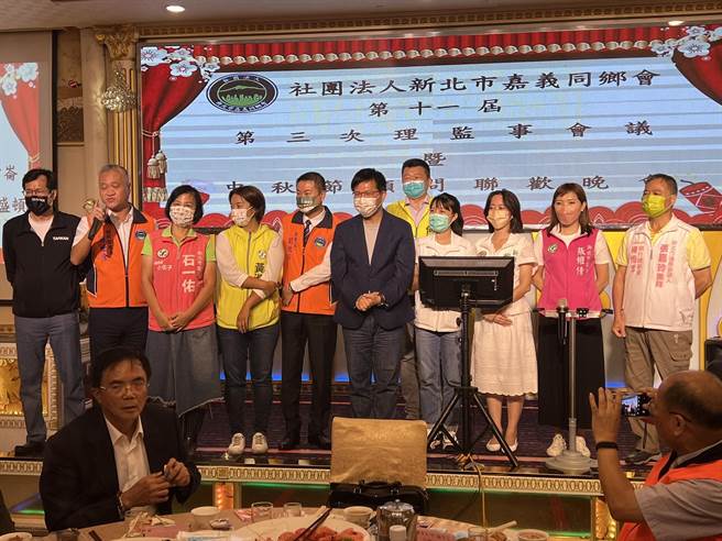 林佳龙今晚出席新北市嘉义同乡会中秋联欢晚会。（王扬杰摄）